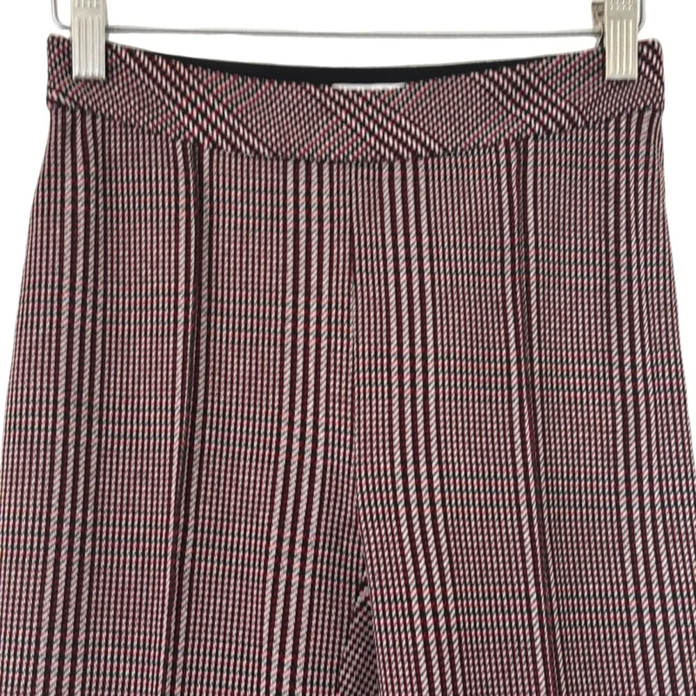 ROSETTA GETTY Pull On Cropped Flare Trousers in Plaid Size XS - Picture 6 of 14